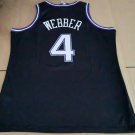#4 Chris Webber Kings 2000-01 M&N  jersey black （heat pressed）