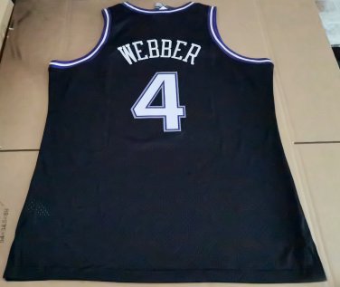 #4 Chris Webber Kings 2000-01 M&N  jersey black &iuml;&frac14;�heat pressed&iuml;&frac14;�