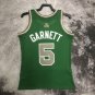 #5 Garnett Celtics 2007-08 M&N heat pressed jersey green with The trophy