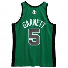 #5 Garnett Celtics M&N heat pressed jersey green black with The trophy