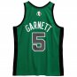 #5 Garnett Celtics M&N heat pressed jersey green black with The trophy