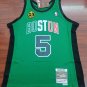 #5 Garnett Celtics M&N heat pressed jersey green black with The trophy