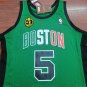 #5 Garnett Celtics M&N heat pressed jersey green black with The trophy