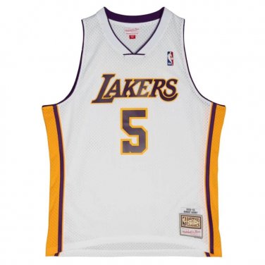 #5 Robert Horry Lakers 2002-03 M&N jersey white (heat pressed)