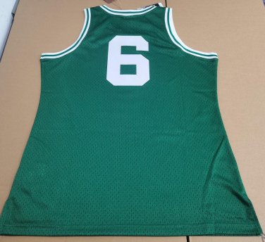 #6 Bill Russell Boston Celtics Road 1962-63 M&N jersey green (heat pressed)