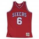 #6 Julius Erving Philadelphia 76ers 1982-83 M&N jersey red (heat pressed)