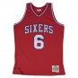 #6 Julius Erving Philadelphia 76ers 1982-83 M&N jersey red (heat pressed)