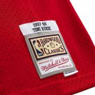 #7 Toni Kukoc Bulls 1997-98 M&N jersey red (heat pressed)
