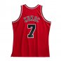 #7 Toni Kukoc Bulls 1997-98 M&N jersey red (heat pressed)