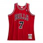 #7 Toni Kukoc Bulls 1997-98 M&N jersey red (heat pressed)