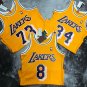 #8 Kobe Bryant 1996-97 M&N heat pressed jersey yellow