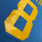 #8 Kobe bryant Lakers 2001-02 M&N heat pressed jersey blue
