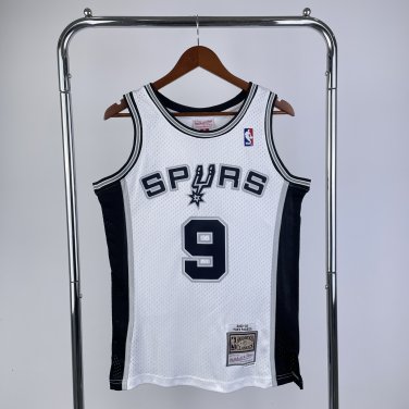 #9 Parker Spurs  M&N jersey white (heat pressed)