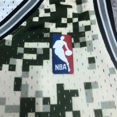 #9 Parker Spurs 2013 14 M&N jersey camo (heat pressed)
