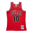 #10 BJ Armstrong Bulls  1990-91 M&N jersey red (heat pressed)