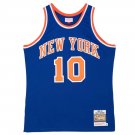 #10 Walt Frazier Knicks 1972-73 M&N Jersey blue (heat pressed)