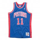 #11  Isiah Thomas Detroit Pistons Road 1988-89 M&N jersey blue (heat pressed)
