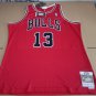 #13 Luc Longley Bulls 1997-98 M&N jersey red (heat pressed)