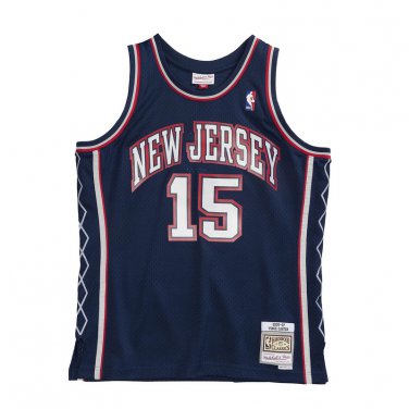 #15 carter Nets 2006-07 M&N heat pressed jersey navy