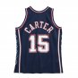 #15 carter Nets 2006-07 M&N heat pressed jersey navy
