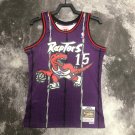 #15 Carter Raptors 1998-99 M&N heat pressed jersey purple