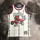 #15 Carter Raptors 1998-99 M&N heat pressed jersey white