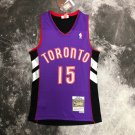 #15 Carter Raptors 1999-00 M&N heat pressed jersey purple black