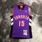 #15 Carter Raptors 1999-00 M&N heat pressed jersey purple black