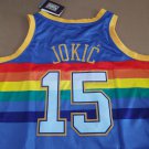 #15 Jokic Nuggets  M&N jersey purple (heat pressed)