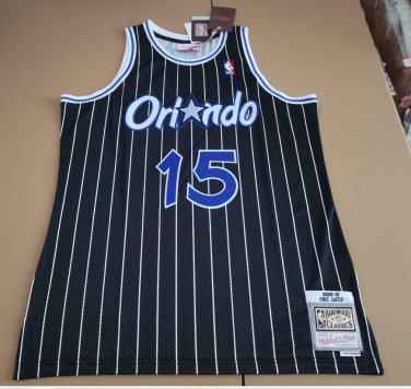 #15 Vince Carter Orlando Magic 2009-10 M&N jersey black (heat pressed)
