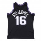 #16 Peja Stojakovic Kings 2001-02 M&N jersey black (heat pressed)