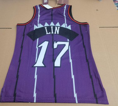 #17 Lin Raptors M&N heat pressed jersey (Team name in Chinese)