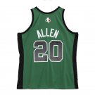 #20 Allen Celtics M&N heat pressed jersey green black with The trophy