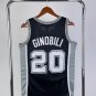 #20 Ginobili Spurs M&N jersey black (heat pressed)