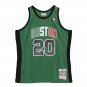 #20 Ray Allen Celtics M&N heat pressed jersey green black
