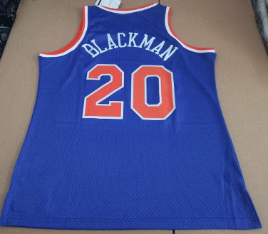 #20 Rolando Blackman  knicks M&N jersey blue (heat pressed)