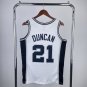 #21 Duncan Spurs  M&N jersey white (heat pressed)