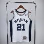 #21 Duncan Spurs  M&N jersey white (heat pressed)
