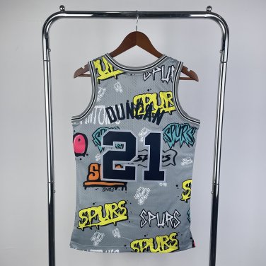 #21 Duncan Spurs 2002-03 M&N jersey  camouflage (heat pressed)