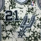 #21 Duncan Spurs 2013 14 M&N jersey camo (heat pressed)