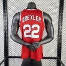 #22 Drexler Blazers 1983-84 M&N jersey red (heat pressed)