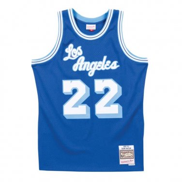 #22 Elgin Baylor Lakers 1960-61 M&N jersey blue (heat pressed)