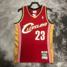 #23 James Cavaliers 2003-04 M&N heat pressed jersey red