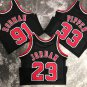 #23 Jordan Bulls 1997-98 M&N heat pressed jersey black