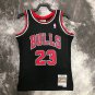#23 Jordan Bulls 1997-98 M&N heat pressed jersey black