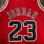 #23 Jordan Bulls 1997-98 M&N heat pressed jersey red