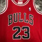 #23 Jordan Bulls 1997-98 M&N heat pressed jersey red
