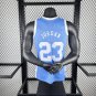 #23 Jordan North Carolina M&N jersey blue (heat pressed)