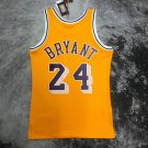 #24 Kobe Bryant 2007-08 M&N heat pressed jersey yellow