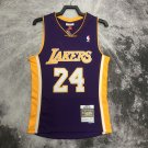 #24 Kobe Bryant Lakers 2008-09 M&N heat pressed jersey purple